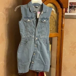 BNWT Girls Denim Dress